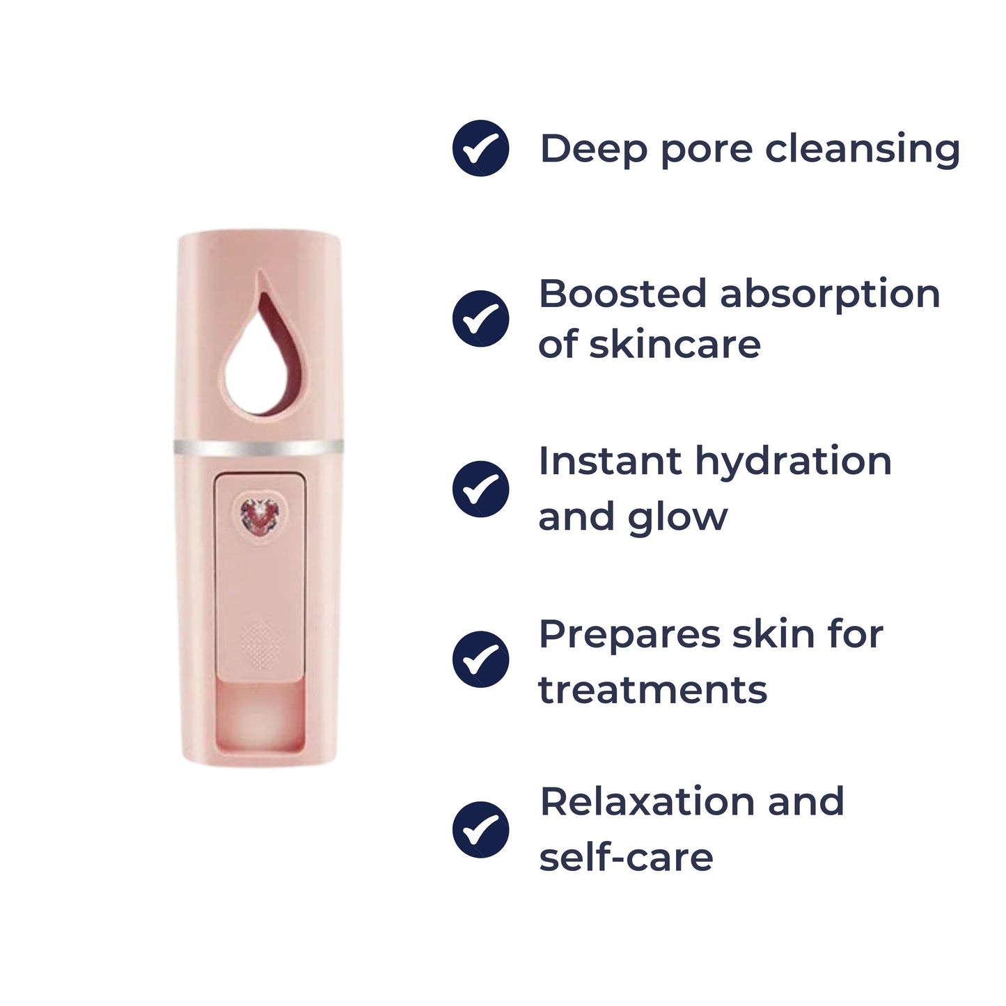 Dyp Hydrering Nano Mist – USB-ladbar Håndholdt – Reiseliv & Hjemmeskincare Norvo