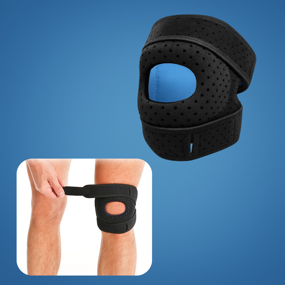 Smertebehandling for knær – Pustende elastisk støtte – Justerbar glidelåsrem – Løping trening daglig bruk Norvo