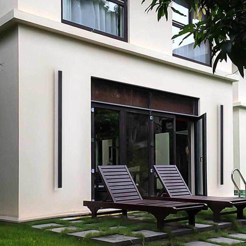 Norvo | Minimalistisk Utvidet Stangformet 1-Lys LED Akryll Utendørs Vanntett Vegglampe