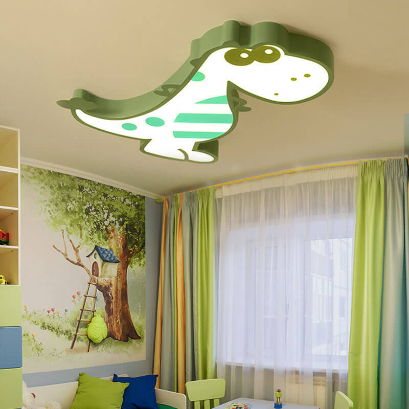 Norvo | DinoBright LED Taklampe | Kreativ Dinosaur Design | Barnerom Lampe | Varm & Hvit Lys | Dempbar