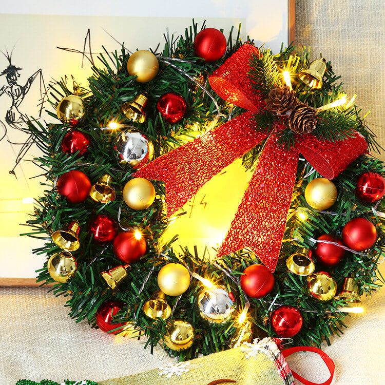 Norvo | Julekrans Greiner Klokker Julelys Snor Dekorasjon Lys