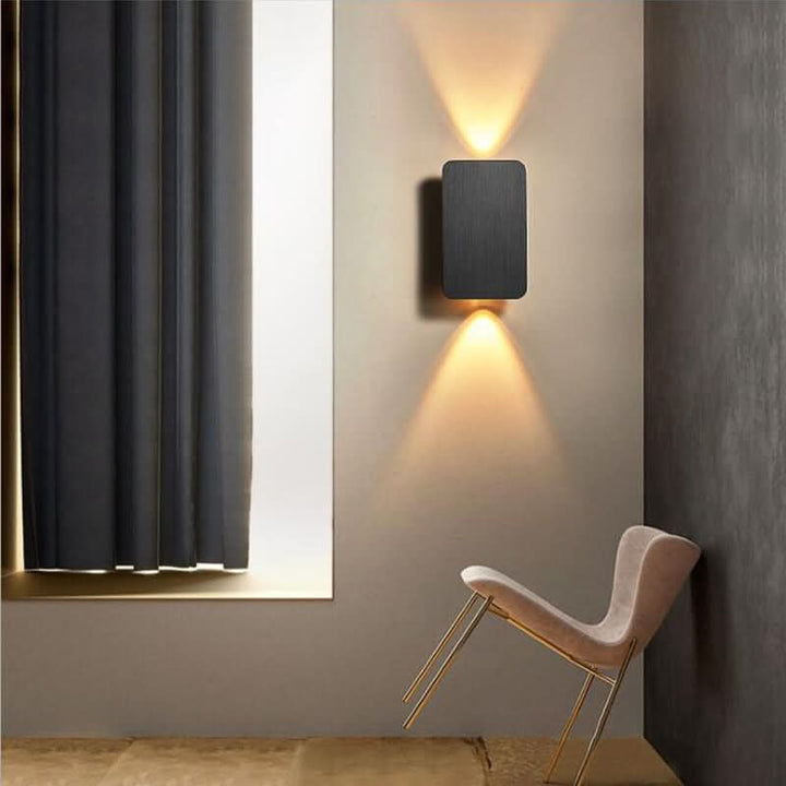 Norvo | Nordisk Minimalistisk Aluminium Rektangulær LED Vegglampe
