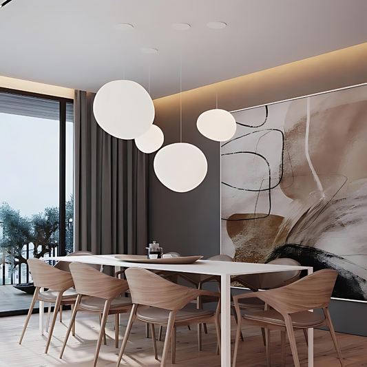 Norvo | GloStone | Elegant Glass Pebble Pendant Light