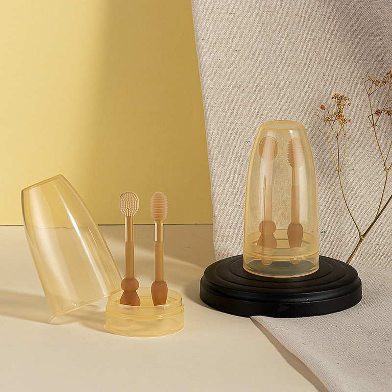 Norvo | Baby tannbørstesett laget av silikon – Med oppbevaringsboks for på farten