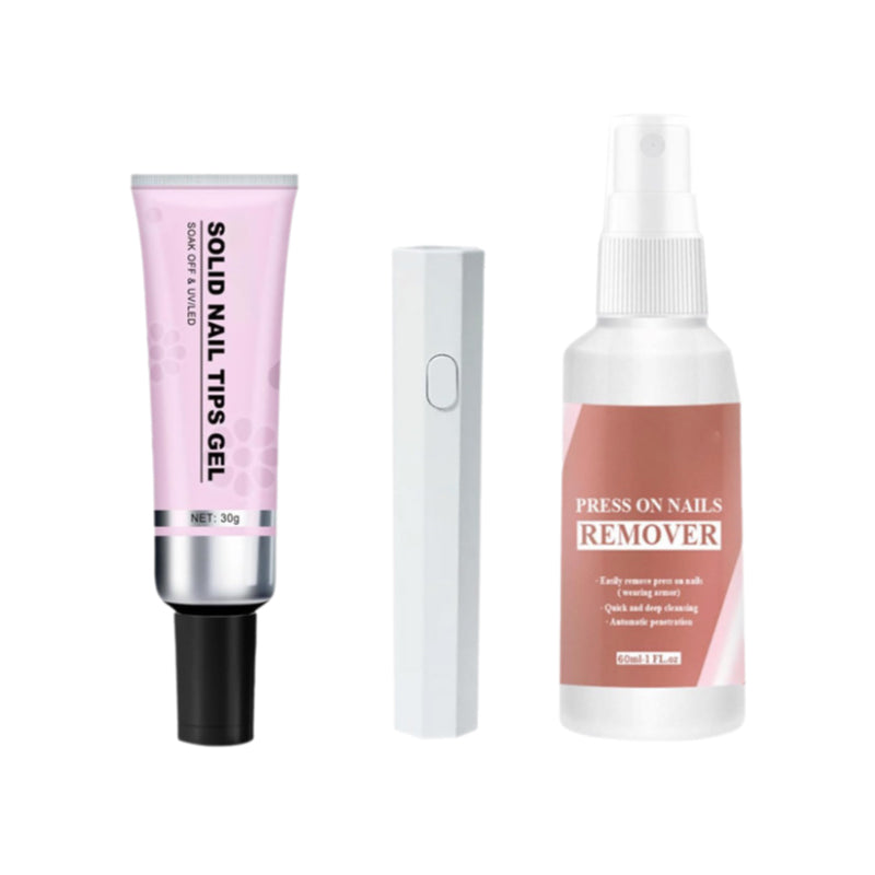 Norvo | Magic Solid Nail Glue Set 3-i-1 Neglekunstsett