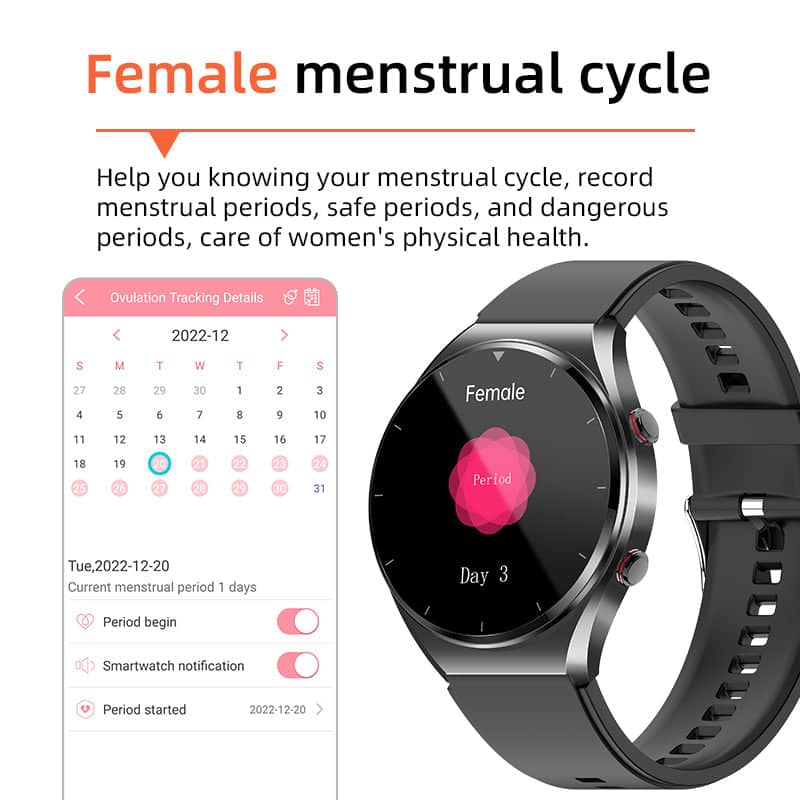 Norvo |  Én-Klikk Blodsukker Blodtrykk Ekg/Ekg Hrv Hjerteovervåking Suga Pro Helse Smartswatch