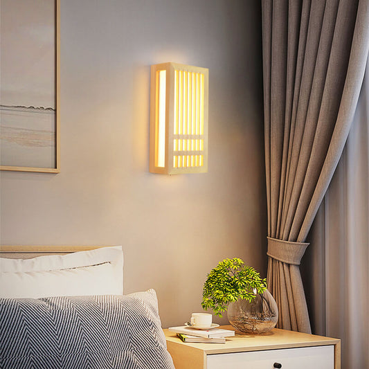 Norvo | ShizuLight | Japansk Tre LED Vegglampe – Minimalistisk Zen-Inspirert Belysning