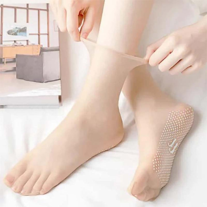 Norvo | Vår Sommer Usynlige Non-Slip Krystall Silke Sokker