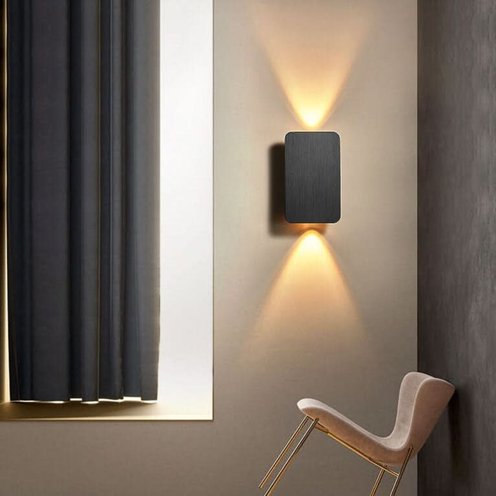 Norvo | Nordisk Minimalistisk Aluminium Rektangulær LED Vegglampe