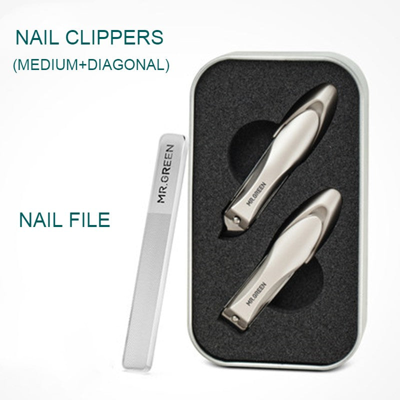 Norvo | Neglesaks Sett, med 2 Neglesakser & 1 Neglefil for Både Dine Fingre & Tær