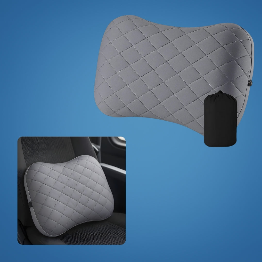 Ergonomisk nakke støtte – Oppblåsbar og lett – Lindrer nakkesmerter – Kompakt for fly og tog Norvo