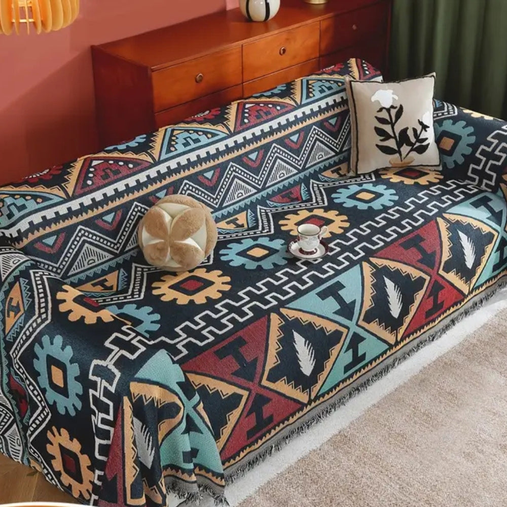Norvo | Aztec Geometrisk Mønster Sofa Dekken