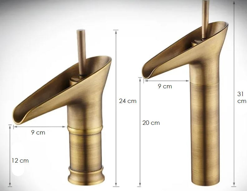 Norvo | Enkelt håndtak Retro Kaskade kran for moderne vask