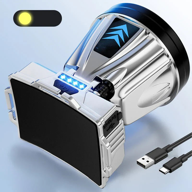 Norvo | Bredbånd LED-hodelykt med powerbank-funksjon og USB-ladeport