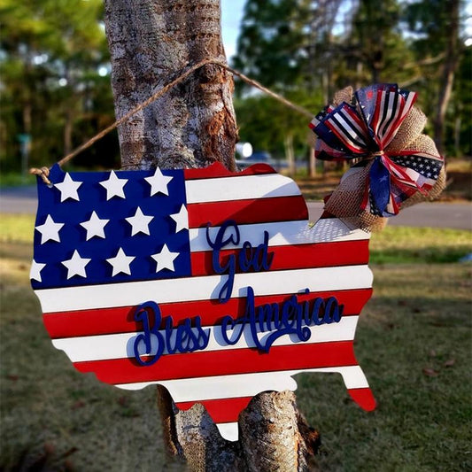 Norvo | Amerika Flaggt dekorativt skilt