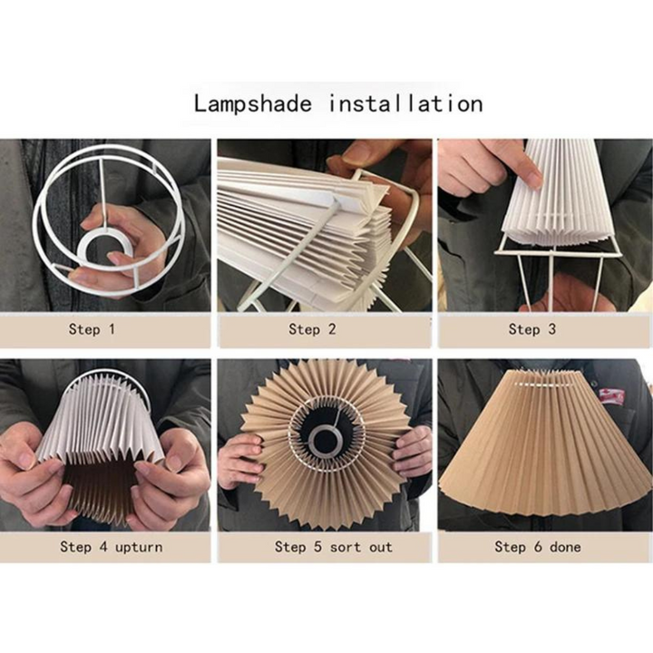 Norvo | Sammenleggbar Plissebordlampe - Stilfull Sammenleggbar LED Bordlampe for Unik Interiørdesign