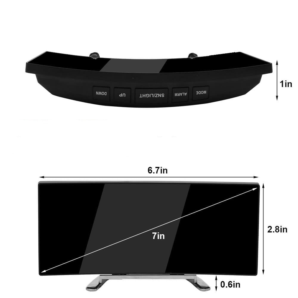 Norvo | Buet LED Digital Vekkerklokke - Rass