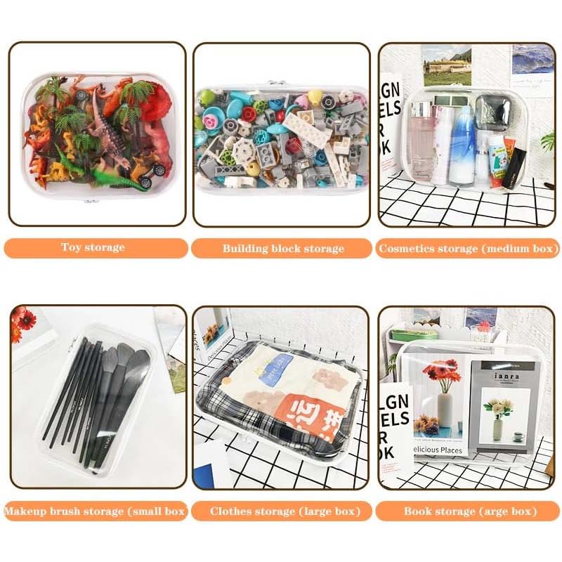 Norvo | Stort Kapasitet Glidelås Oppbevaringsboks Sett