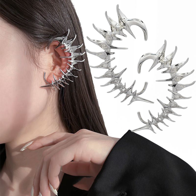 Norvo | Cyberpunk Skeleton Spike Øreklipp