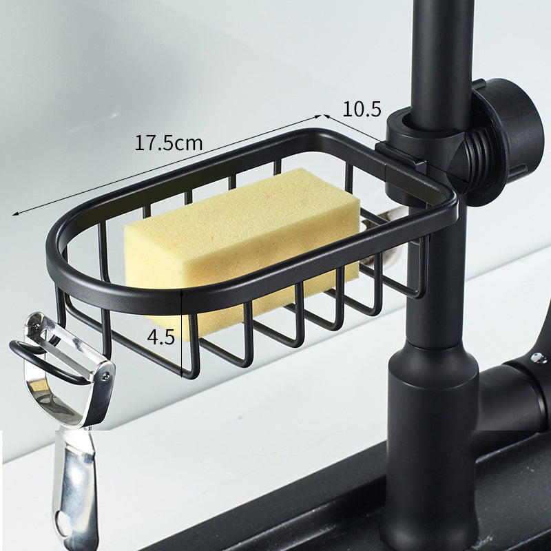 Norvo | Dusjholder for sjampo og såpe – Rustfritt aluminium – Sølv eller svart – Ingen boring