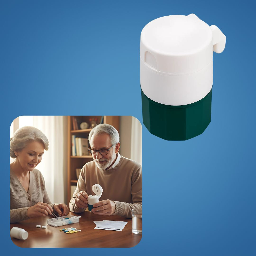 Presis splitte og knuse – Holdbar kompakt veske – Enkel svelging lindring – Sikrere dosering – Reisevennlig Norvo