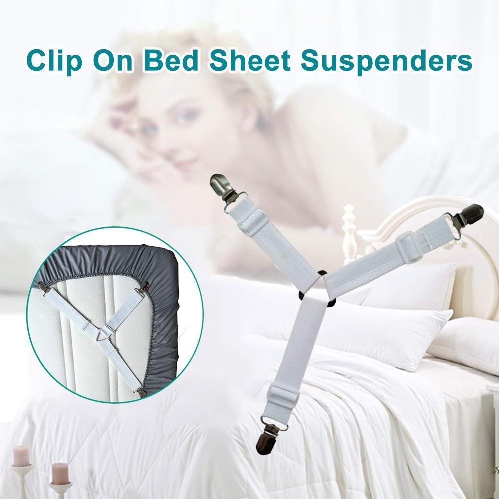 Norvo | Lakenstrammere, 8-pack Justerbare trekantede elastiske båndstropper