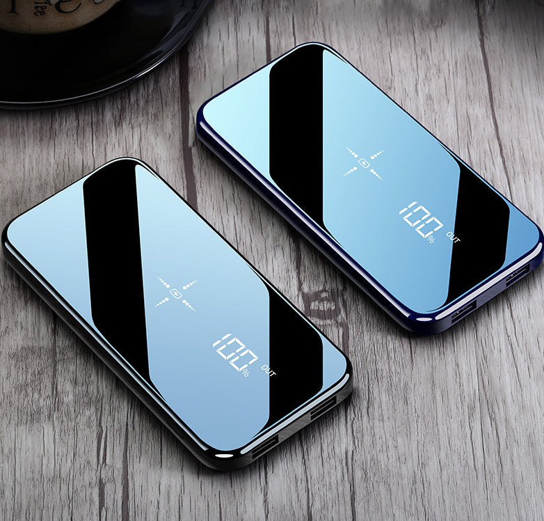 Norvo | Bærbar Trådløs Ultratynn 10000mAh Power Bank Med Digital LCD Skjerm Fullskjerm, Lading Av Tre Telefoner Samtidig