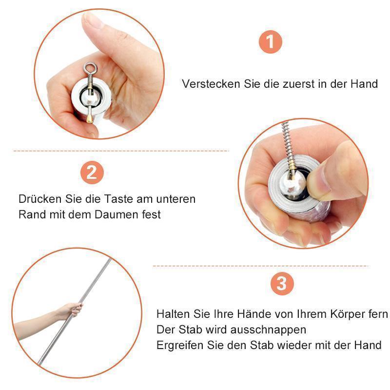 Norvo | Bærbar Metallstang for Selvforsvar og Magi