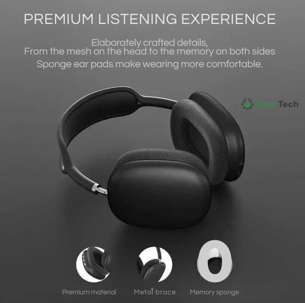 Norvo | PRO Trådløse Hodetelefoner | Krystallklar Lyd, Ultimat Komfort & Opptil 40 Timer Batterilevetid for Hjemmebruk og På Farten