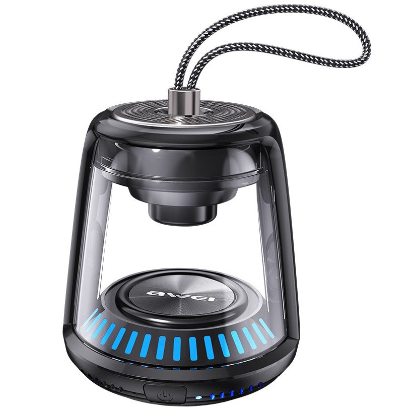 Norvo | Mini Trådløs TWS Høyttaler, med Bluetooth5.0, Stereo Lyd, IPX6 Vanntett & Kjølig Lys, for Bil, Hjem, Kontor & Mer (1-Pack)