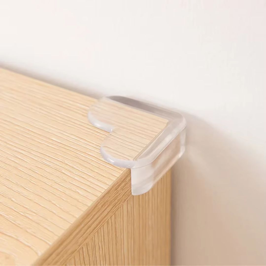 Norvo | Hjerte Hjørnebeskytter Transparent – Babysikre Hjørnebeskyttere for Møbler