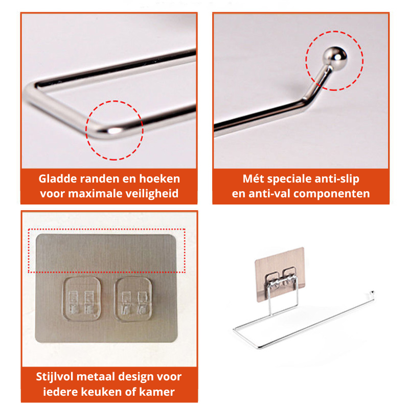 Norvo | Kjøkkenrullholder (2 stk.) | Hold kjøkkenpapiret ditt lett tilgjengelig og kjøkkenet organisert!