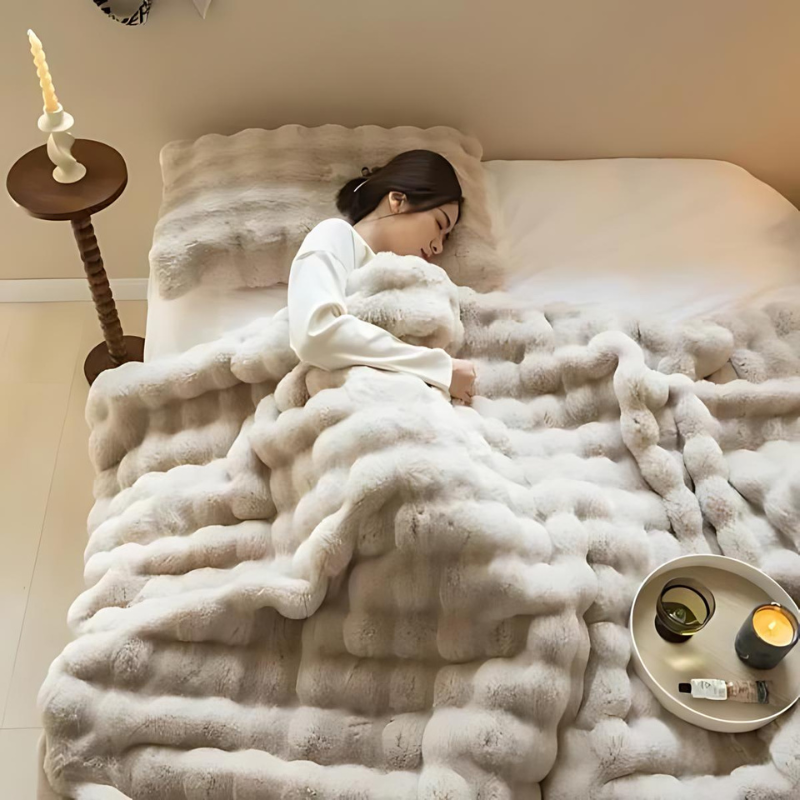 Norvo | Faux Fur Fleece Kaste Teppe