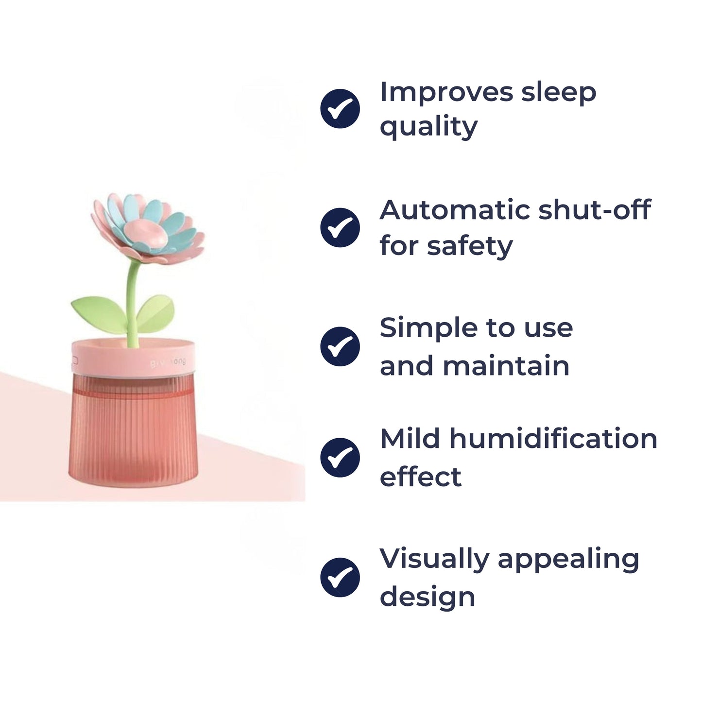 Auto Shut-Off – 260 ml Vannbeholder – Stille Luftfukter for Soverom Norvo