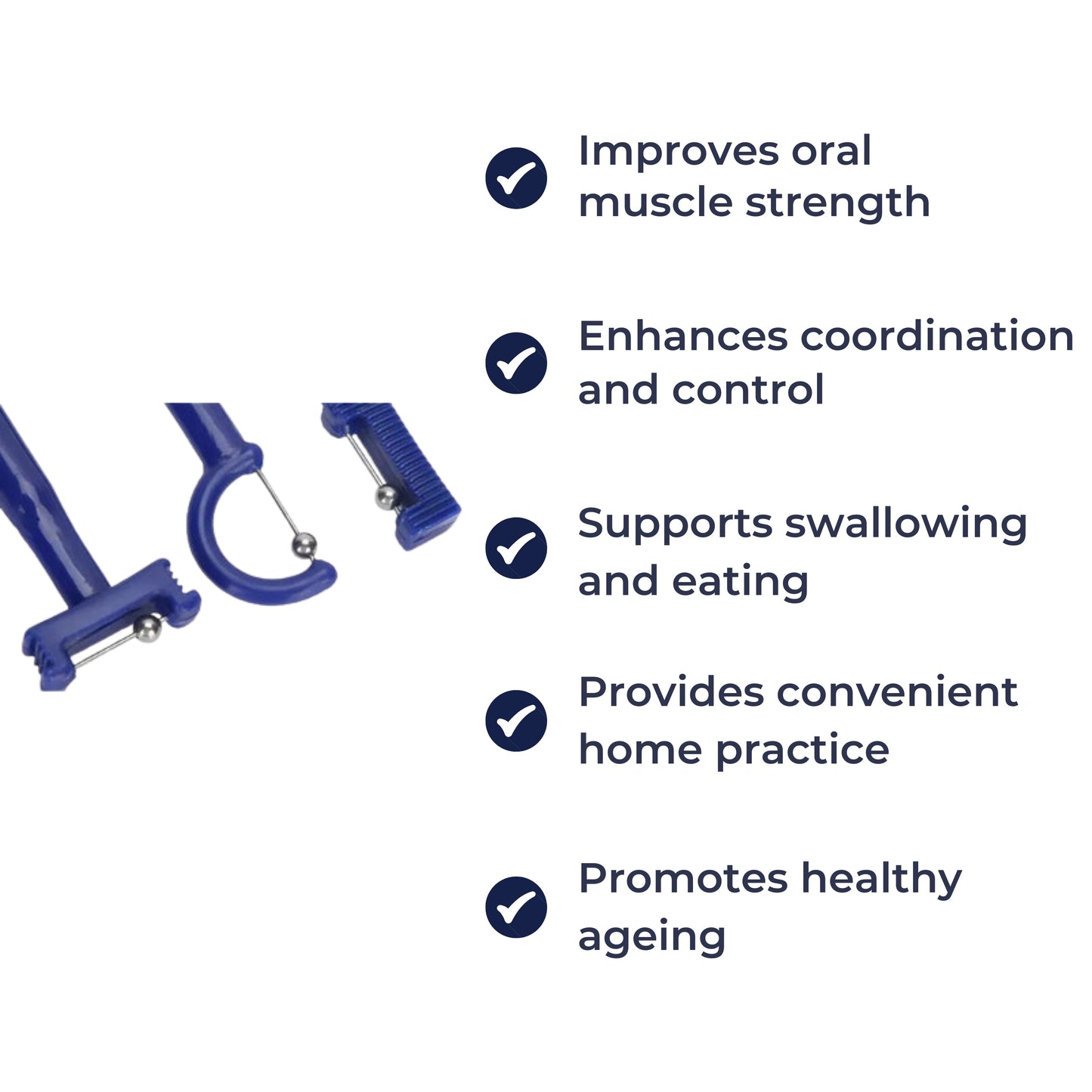 3-delt Zunge Tipps utøver – Non-Slip håndtak – Forbedrer tale & svelging kontroll Norvo