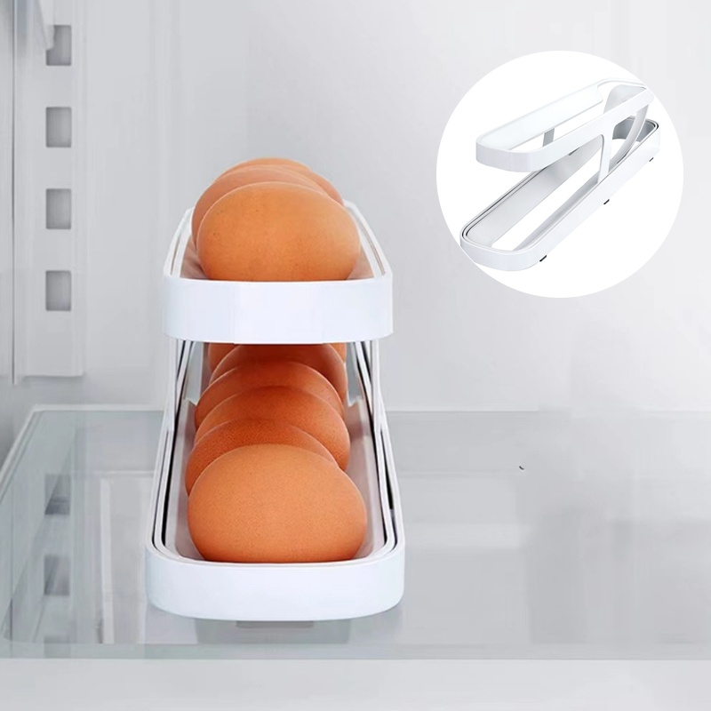 Norvo | Automatisk Rullende Egg Holder Oppbevaringsboks