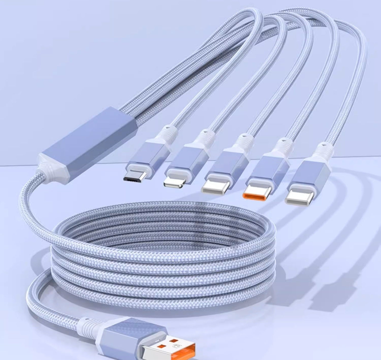 Norvo | 100W Hurtiglading 5-i-1 Datakabel - Strøm opp