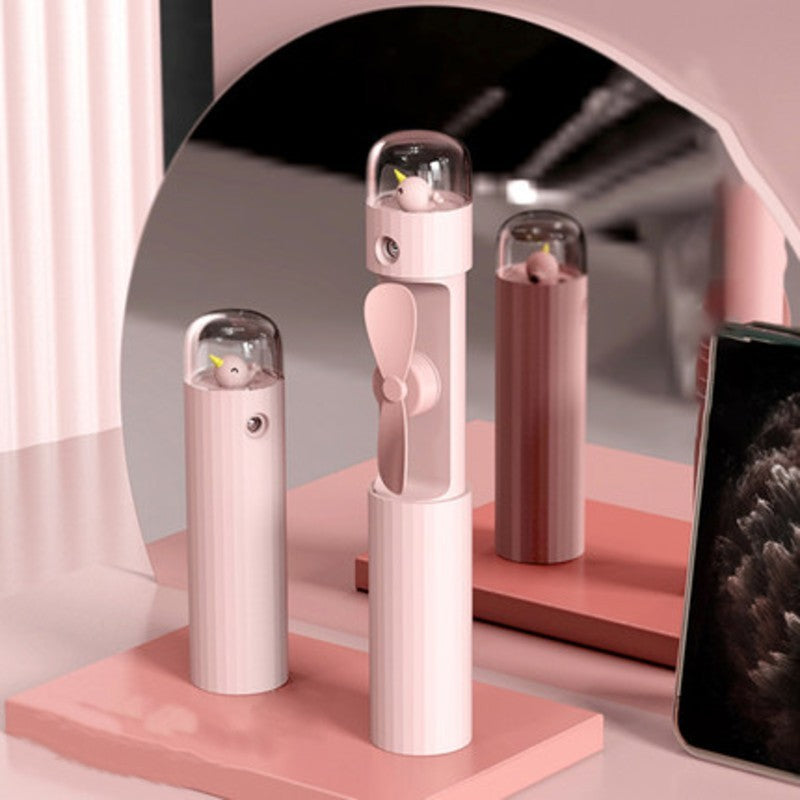 Norvo | Bærbar og oppladbar håndholdt kjølende sprøytevifte med 20 ml vanntank og stort batterikapasitet, for utendørs kjøling, strand, reise, park