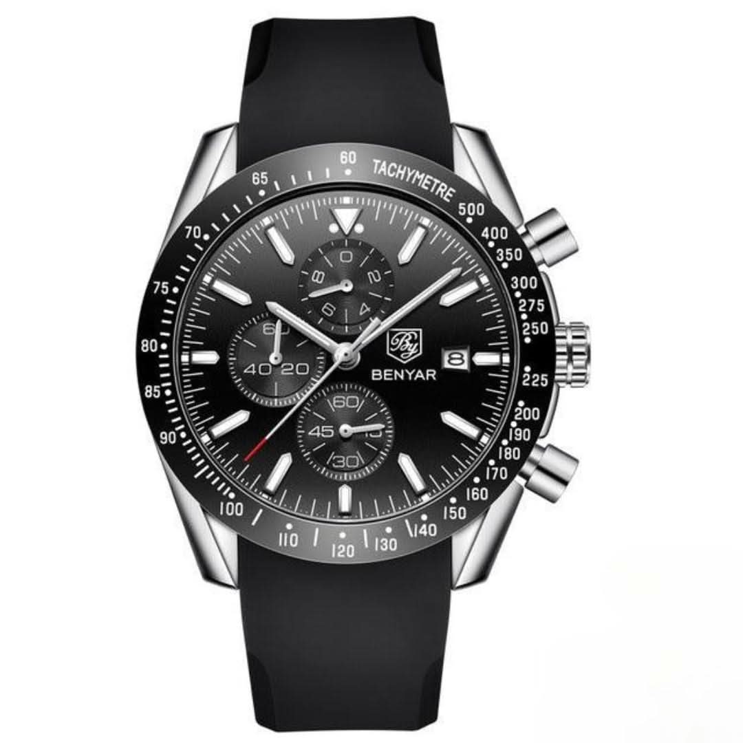 Norvo | Herres vannavstøtende kvartsur med lærrem