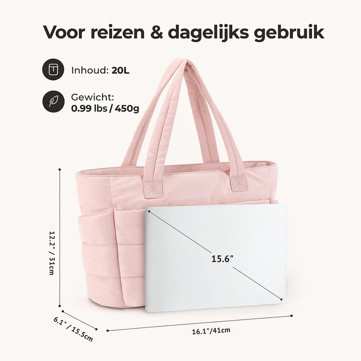 Norvo | DraagMeega Luxury Day Backpack – Lettvekt, Polstret & Allsidig for Hver Dag