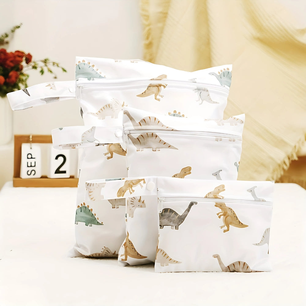 Norvo | Baby Zoo Safari Print Reusable Wet Dry Bag | 3pcs Sett