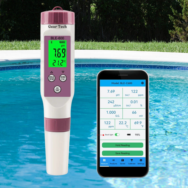 Norvo | Digital Pool Tester – Målingsapparat for pH og klor for enkel pH-måling i svømmevann