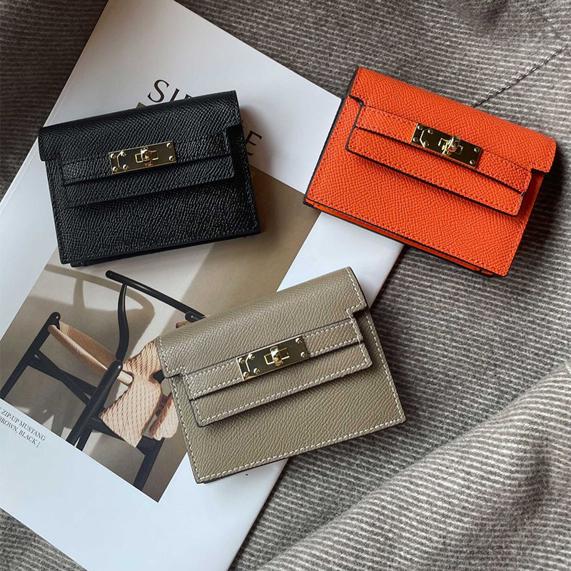 Norvo | Minimalistisk PU Lær Glidelås Kortholder