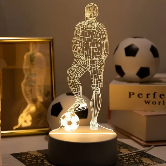 Norvo | Fotballspiller 3D Lampe – For en sporty atmosfære