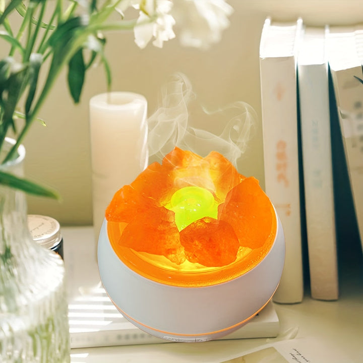 Norvo | Saltlampe Diffuser - 3-i-1 Essensiell Olje Diffuser, Himalaya Saltlampe & Luftfukter