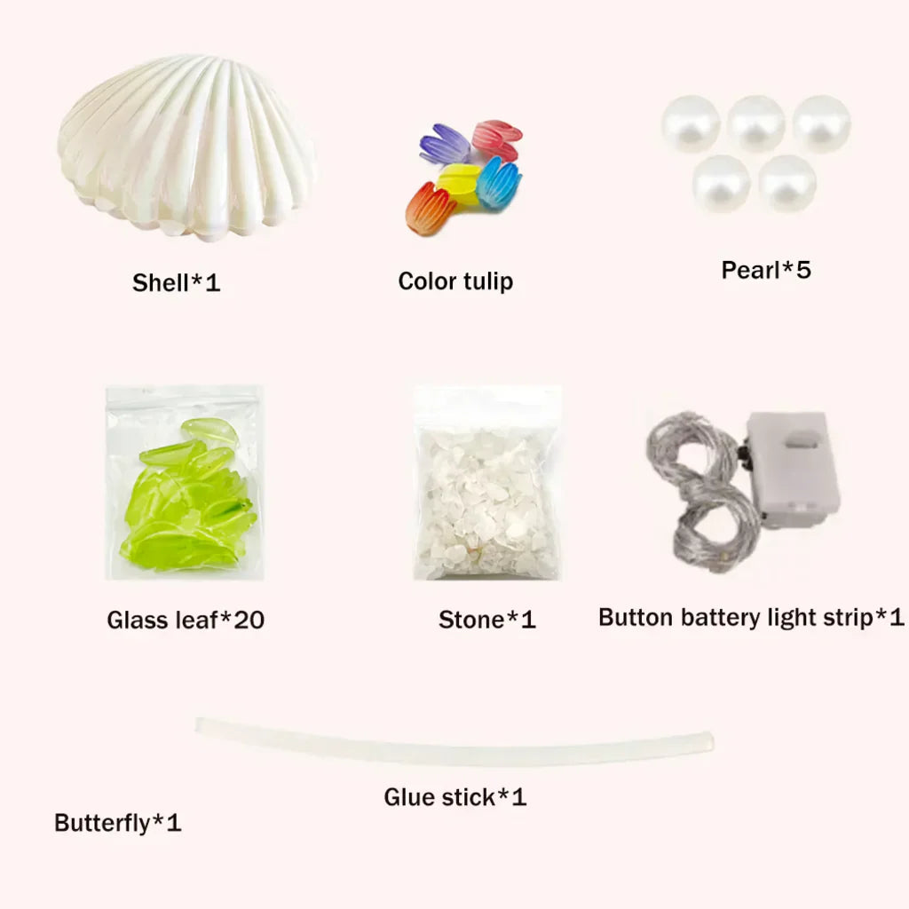 Norvo | Shell Tulip Nattlampe