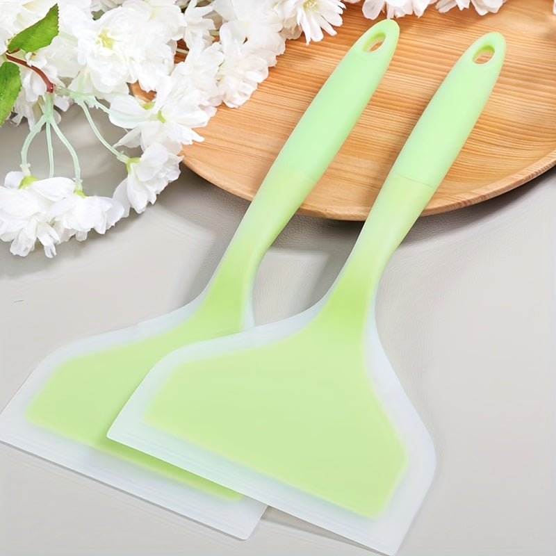 Norvo | Premium Tamagoyaki Silikon-Spade - Varmebestandig, Non-stick med bred ergonomisk grep - Ideell for pizza, steking, grilling, pannekaker, fluorescerende grønn, Eid Al-Adha Mubarak