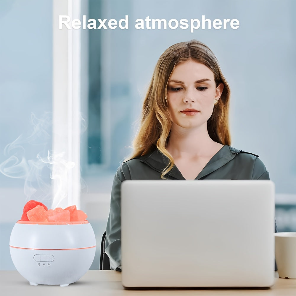 Norvo | Saltlampe Diffuser - 3-i-1 Essensiell Olje Diffuser, Himalaya Saltlampe & Luftfukter