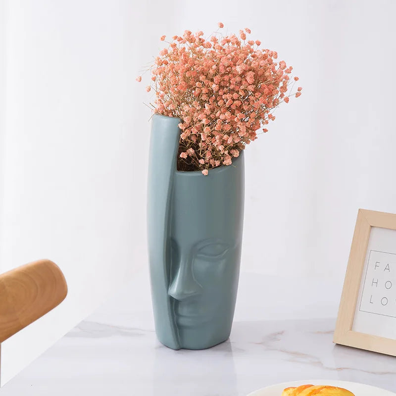 Norvo | Elegant Uknuselig Plastvase for Hjemmedekorasjon & Bryllupsblomsteroppsett