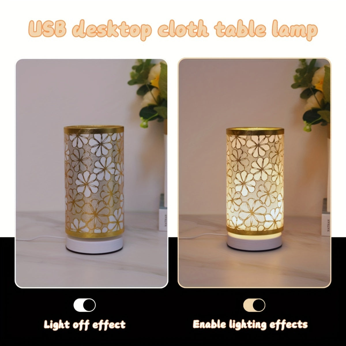 ModernLicht – Opplyst USB Bordlampe i Sylinder Norvo